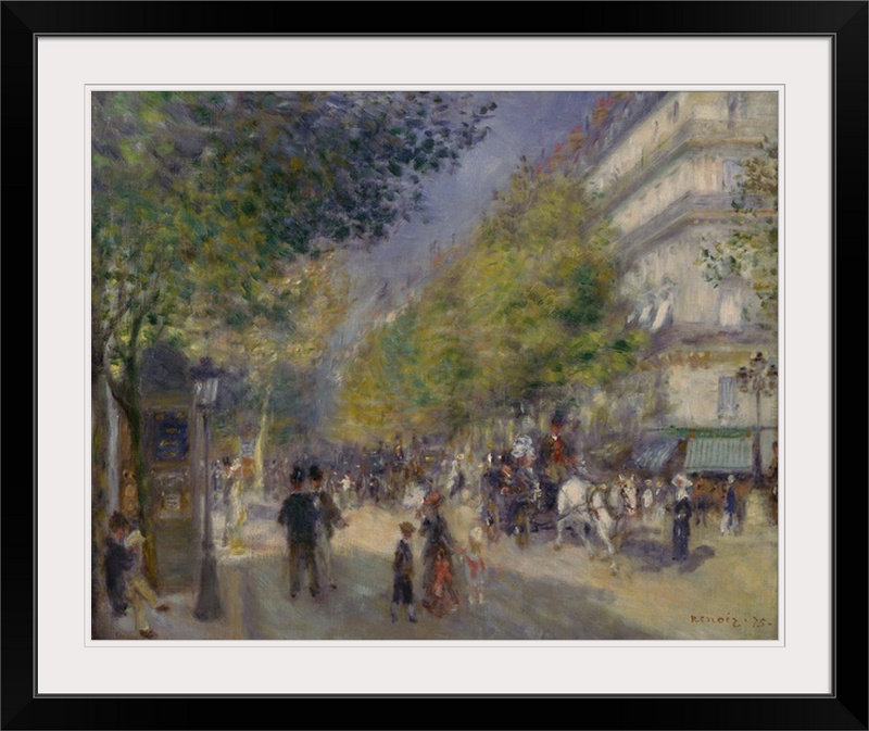 Vault W Artwork 'The Boulevards, 1875' by Pierre-Auguste Renoir